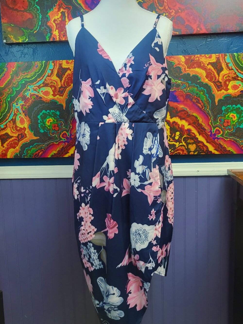 Yoins your inspiration ~ Sz L ~ Floral Print Wrap Style Dress